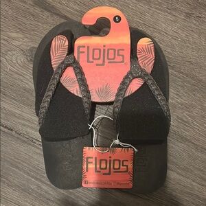 Flojos Black Flip Flops